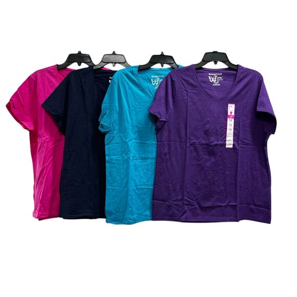 JMS bundle of four basic essentials staple dress tees NWT plus sz 1X 16W - Picture 1 of 13